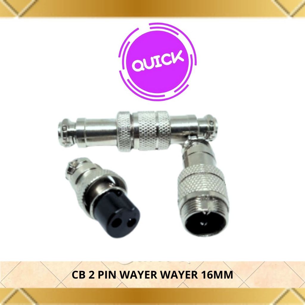 KONEKTOR CB 2 PIN GX16 WAYER WAYER 16MM