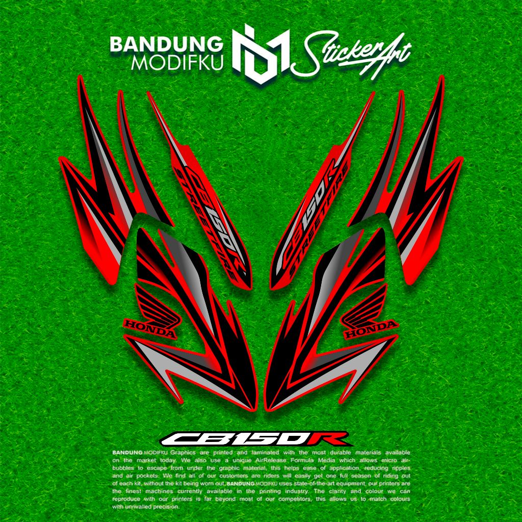 STRIPING CB150R OLD BANDUNG MODIFKU MOTIF 3 TAHUN 2012 - 2013 - 2014 / STIKER CB150 R LAMA / STICKER