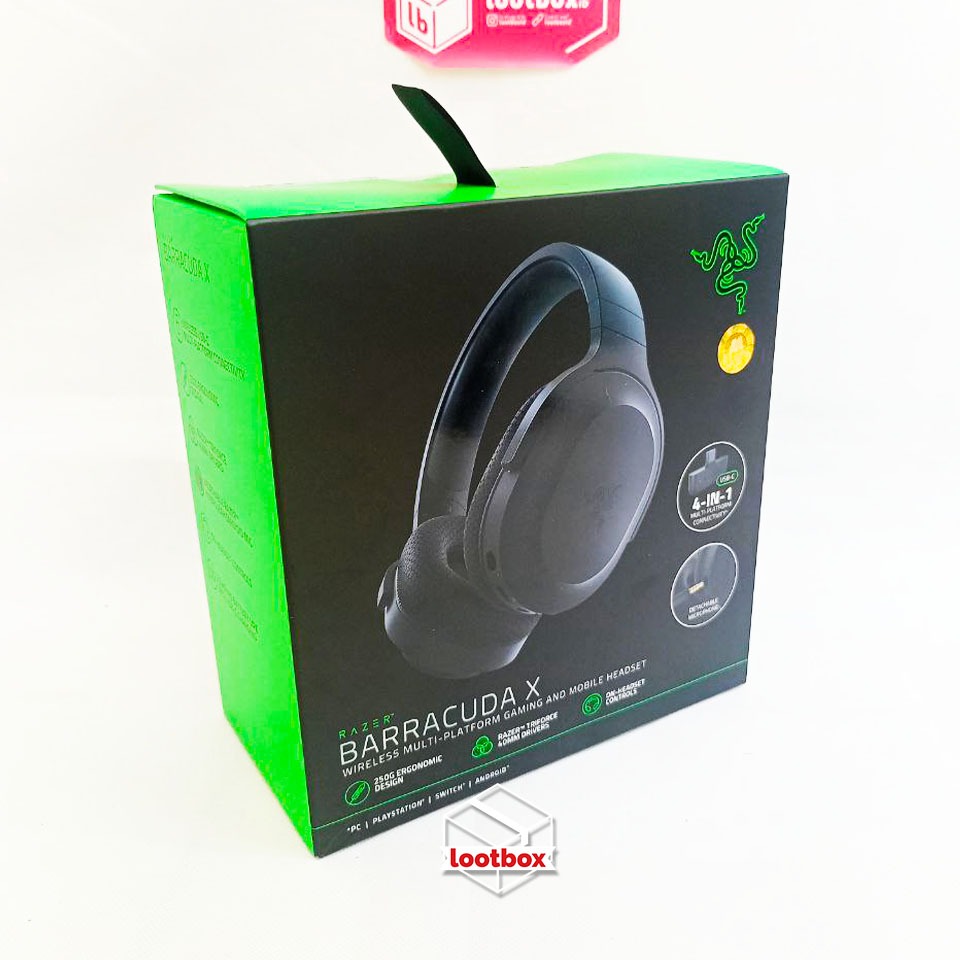 Headset Multi-Platform Wireless PC Mobile Razer Barracuda X Black USB C SECOND