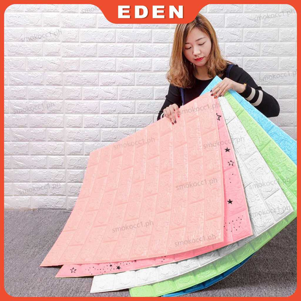 Wallpaper Dinding Foam 3D Motif Bata Stiker Dekorasi Ruang Tamu Kamar Tidur Anti Tabrakan Peredam Su