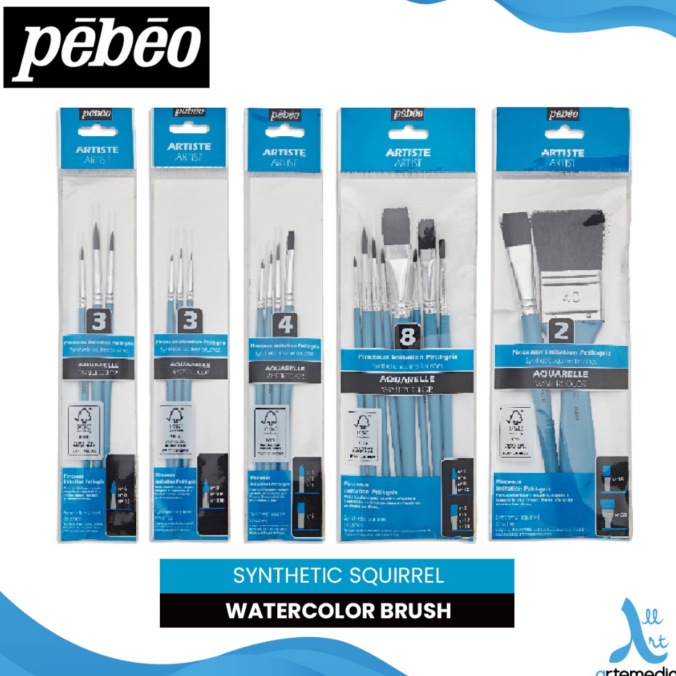 

KODE A7M2 Pebeo Synthetic Squirrel Watercolor Brush Set