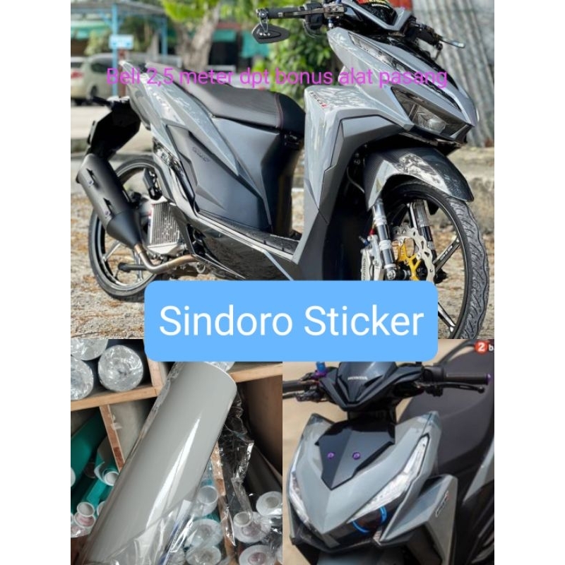 Skotlet Sticker Motor Warna Nardo Grey Sekotlet Abu Semen Seticker Motor Mobil Nardo Grey Glosy /Dof
