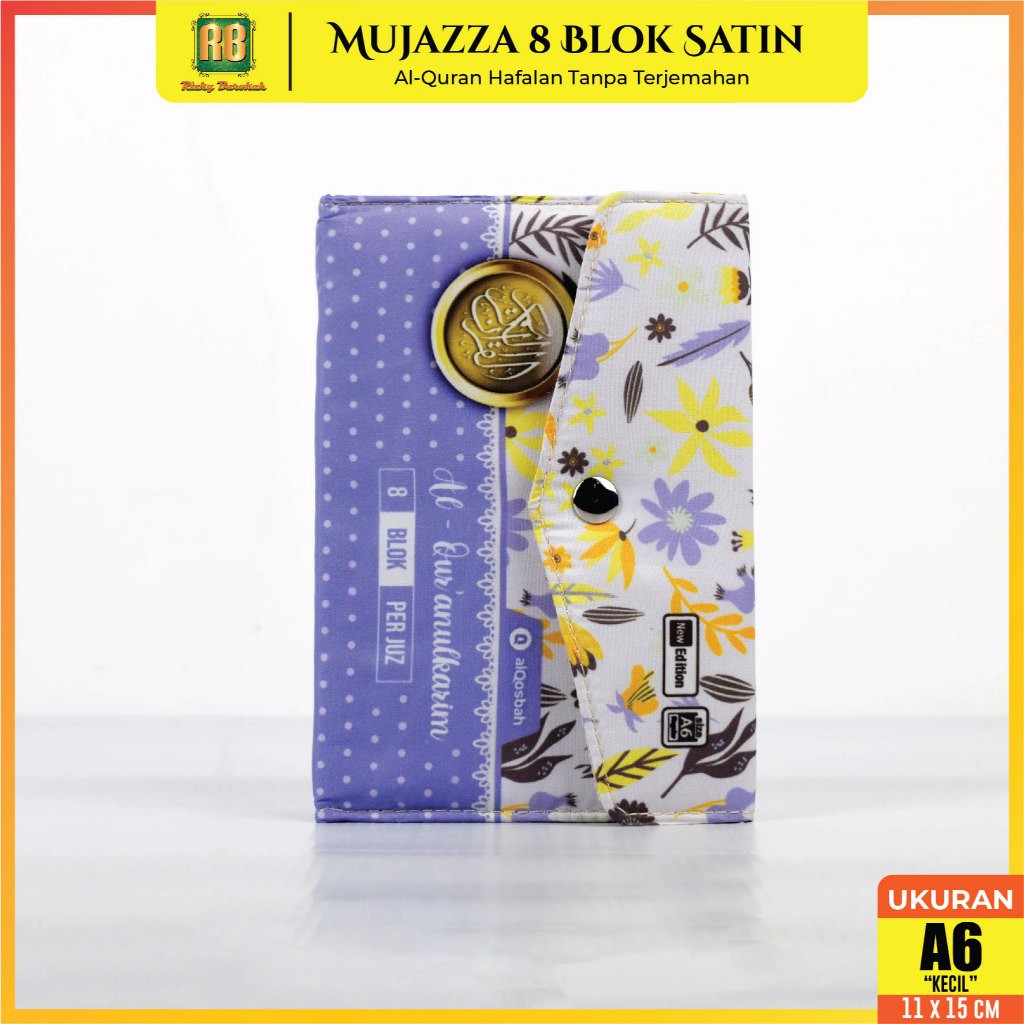 Alquran Mushaf Hafazan Satin Bunga Perjuz Perjus A6 isi 30 Buku Al Quran Hafalan Per Juz Saku Mini K