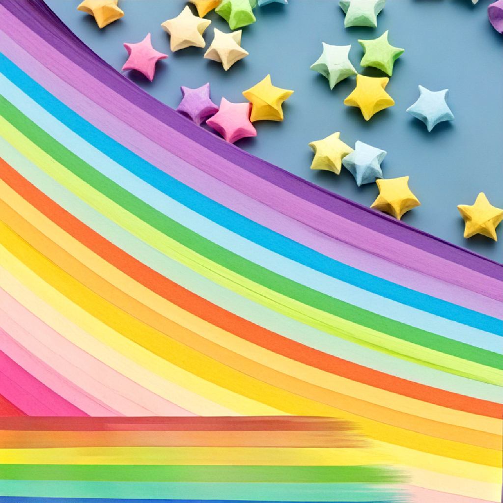 

540 Pcs Bintang Origami Star Origami Paper Kertas Bintang Origami bintang DIY Prakarya Motif Paper Glitter Star Isi 540 Kertas Origami Bintang