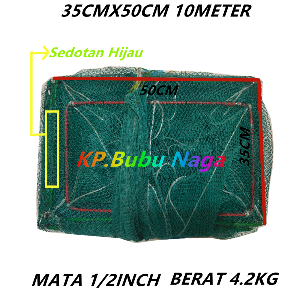 Bubu Naga 35CMX50CM 10Meter 1/2' ANTI KARAT SEDOTAN HIJAU