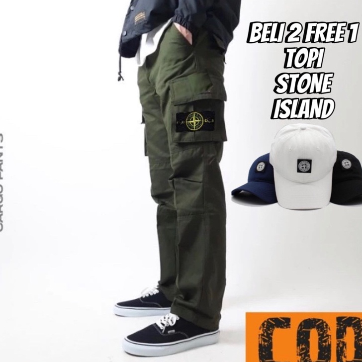 Terbaru 33 Celana cargo stone island full teg full barcod ori barcod tembus
