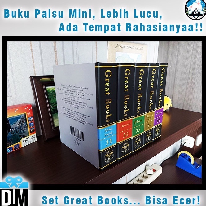 22 Brands Festival Buku Palsu Pajangan Kecil Sejarahwan Dummy Book Set Great Books Decoration Mini B