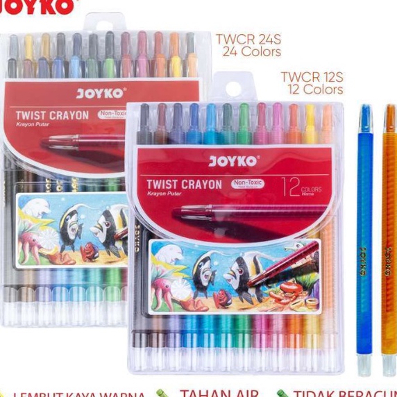 

ART M13D TWIST CRAYON PUTAR JOYKO TITI TWCR12S 12 Warna Colors TWCR 12 SET PASTEL KRAYON TIDAK BERACUN TI CP