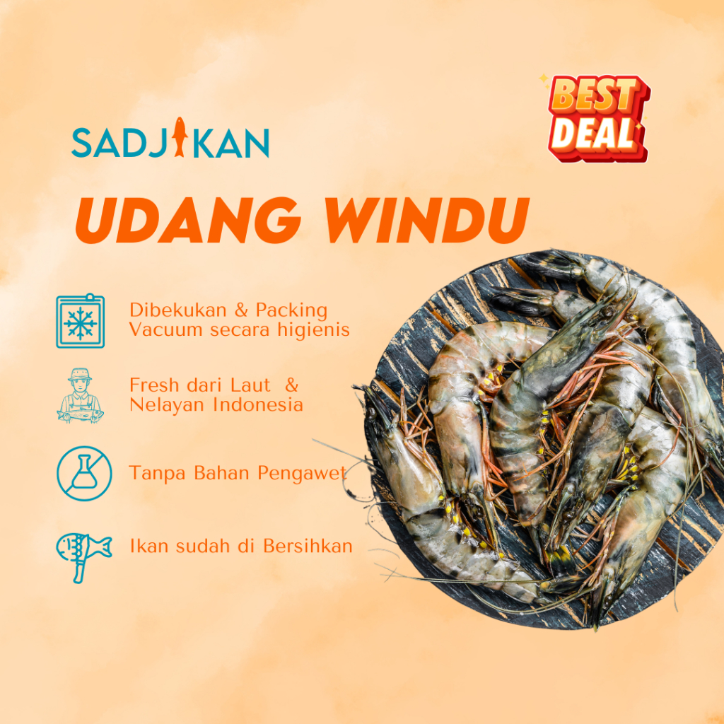 

Udang Windu / Udang Tiger / Udang Pacet Fresh Frozen 500gr & 1kg