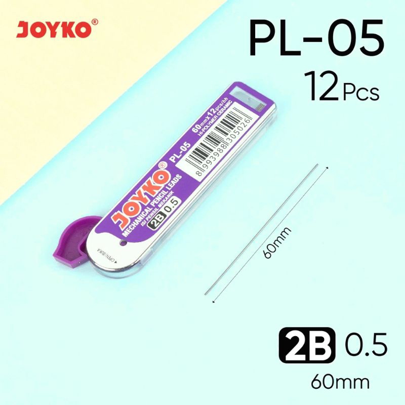 Joyko Lead 2B 0.5 0.7 Refill / Isi Pensil Mekanik Joyko PENCIL LEAD / isi pensil mekanik Joyko 2B/ i