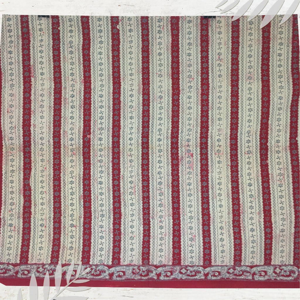 Batik jambi motif merah putih | dasar (Panjang.2m Lebar.105cm)
