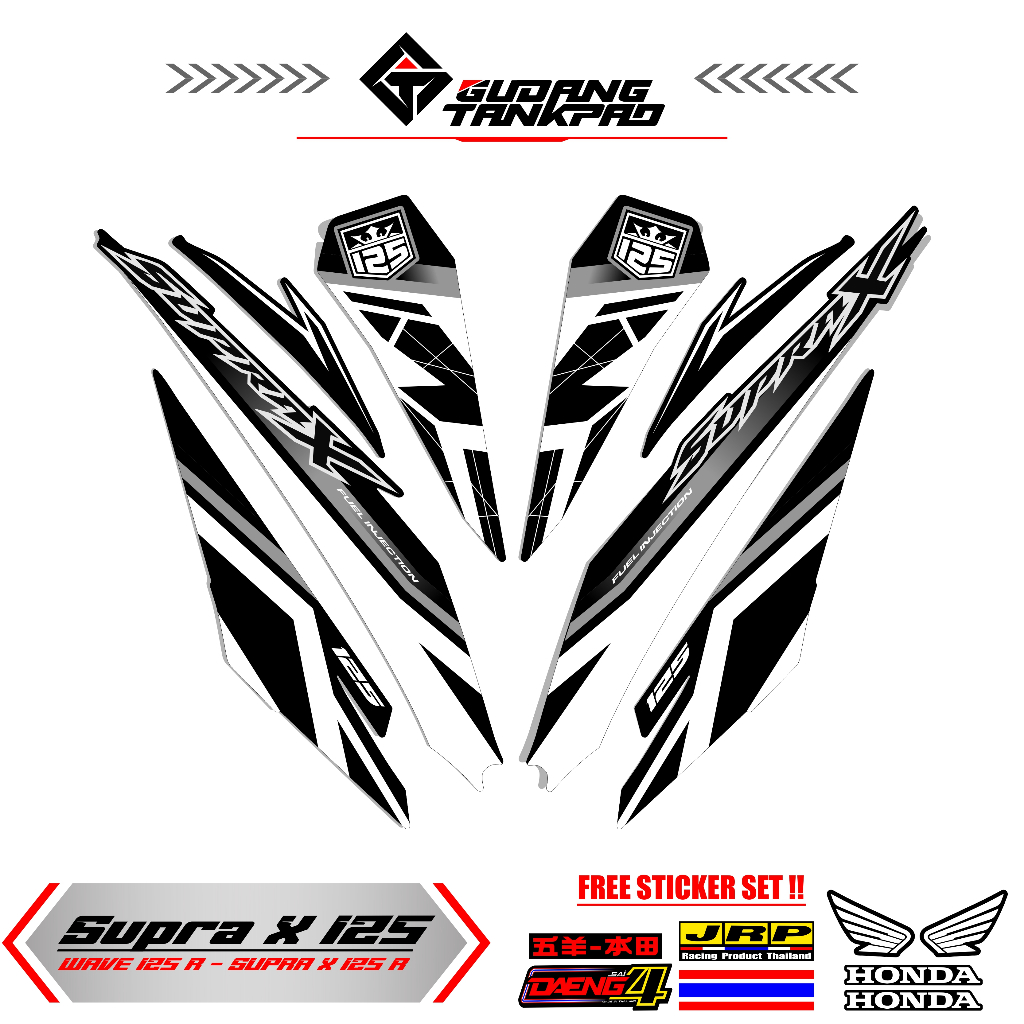 STIKER LIS SUPRA X 125 MTF 48 / STRIPING VARIASI MTR SUPRA X 125 R/SUPRA BAPAK/STRIPING SUPRA COD / 