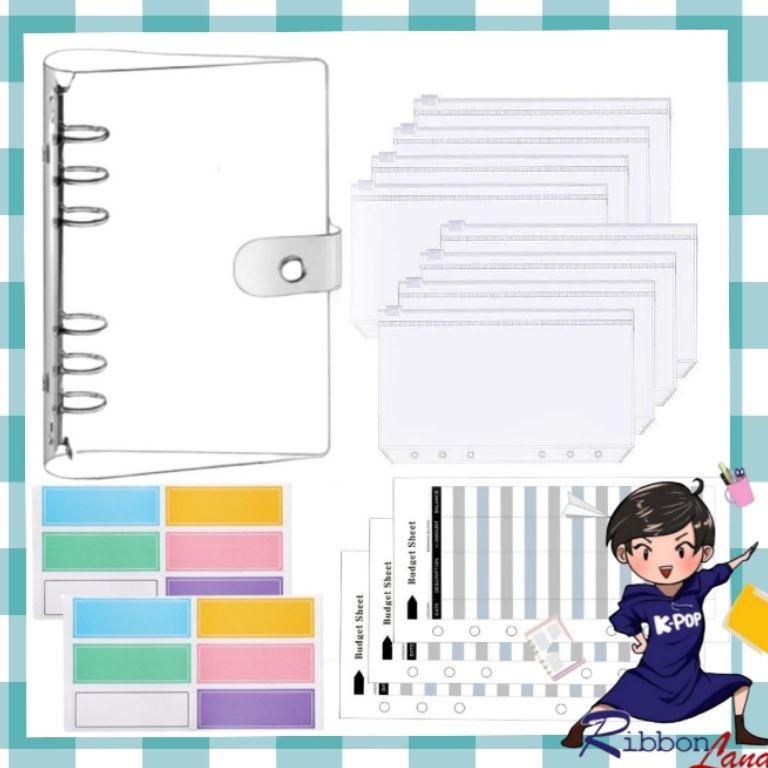 

KODE G2D6 A6 Set Lengkap Binder PREMI Transparan Nabung Pemula Hemat Murah