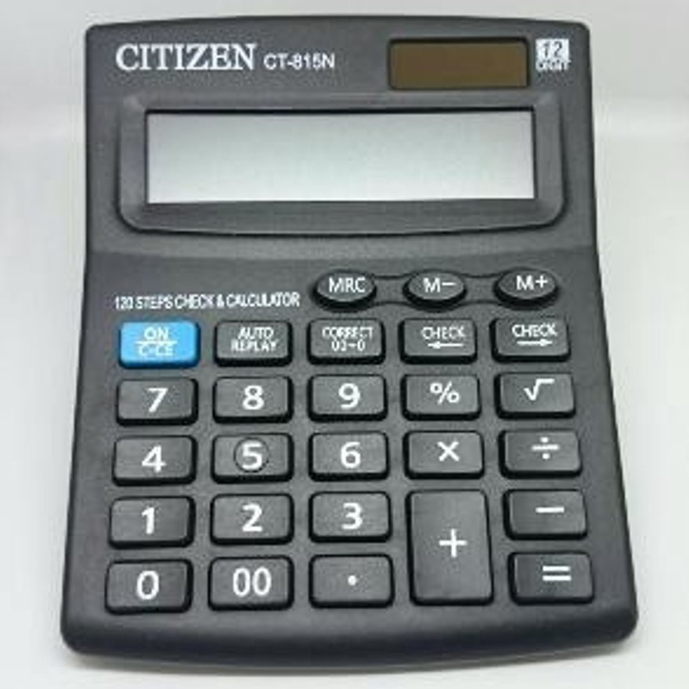 

ART V86O Kalkulator Citizen CT815 12 Digit 2 Power Check And Correct Replay CT 815