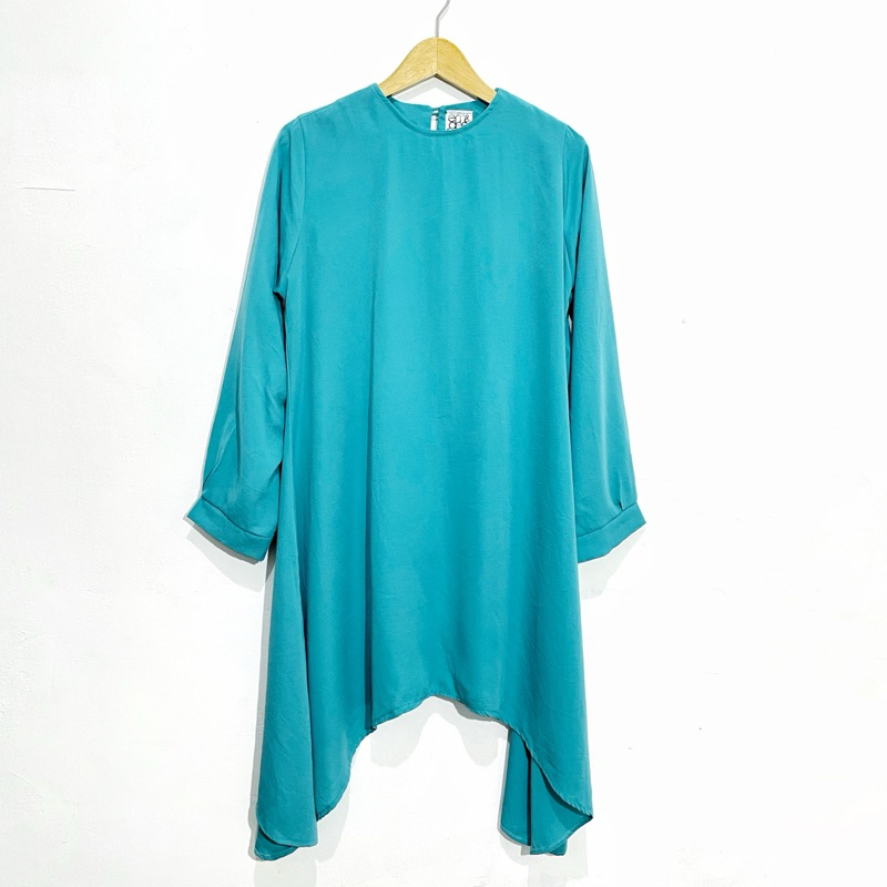 TUNIK LENGAN PANJANG HIJAU TOSCA BUSANA MUSLIM WANITA