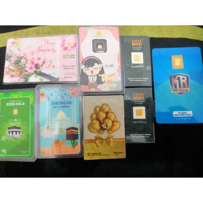 EMAS MINI 0,1 Gram ASLI 24 KARAT KEPINGAN EMAS MURNI 999 FINE GOLD cocok untuk gift/hadiah orang ter