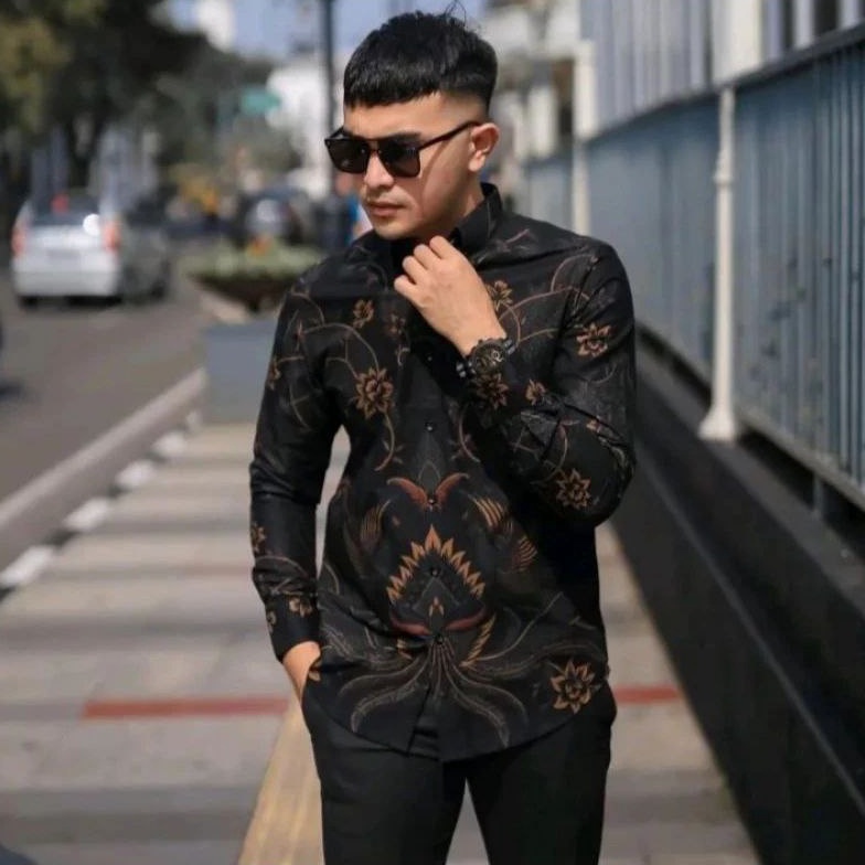 Import Terlaris KEMEJA BATIK PRIA LENGAN PANJANG BAJU BATIK COWOK ELEGAN TRENDY BISA COD
