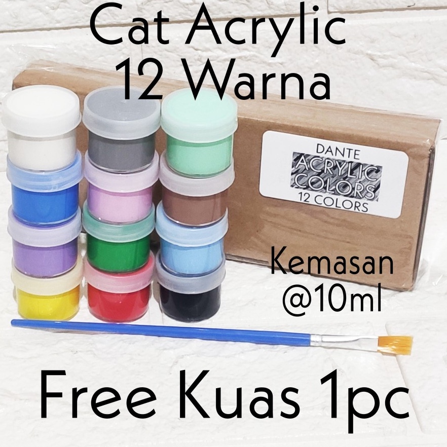 

ART Y22I Cat Acrylic 12 Warna Dante Set