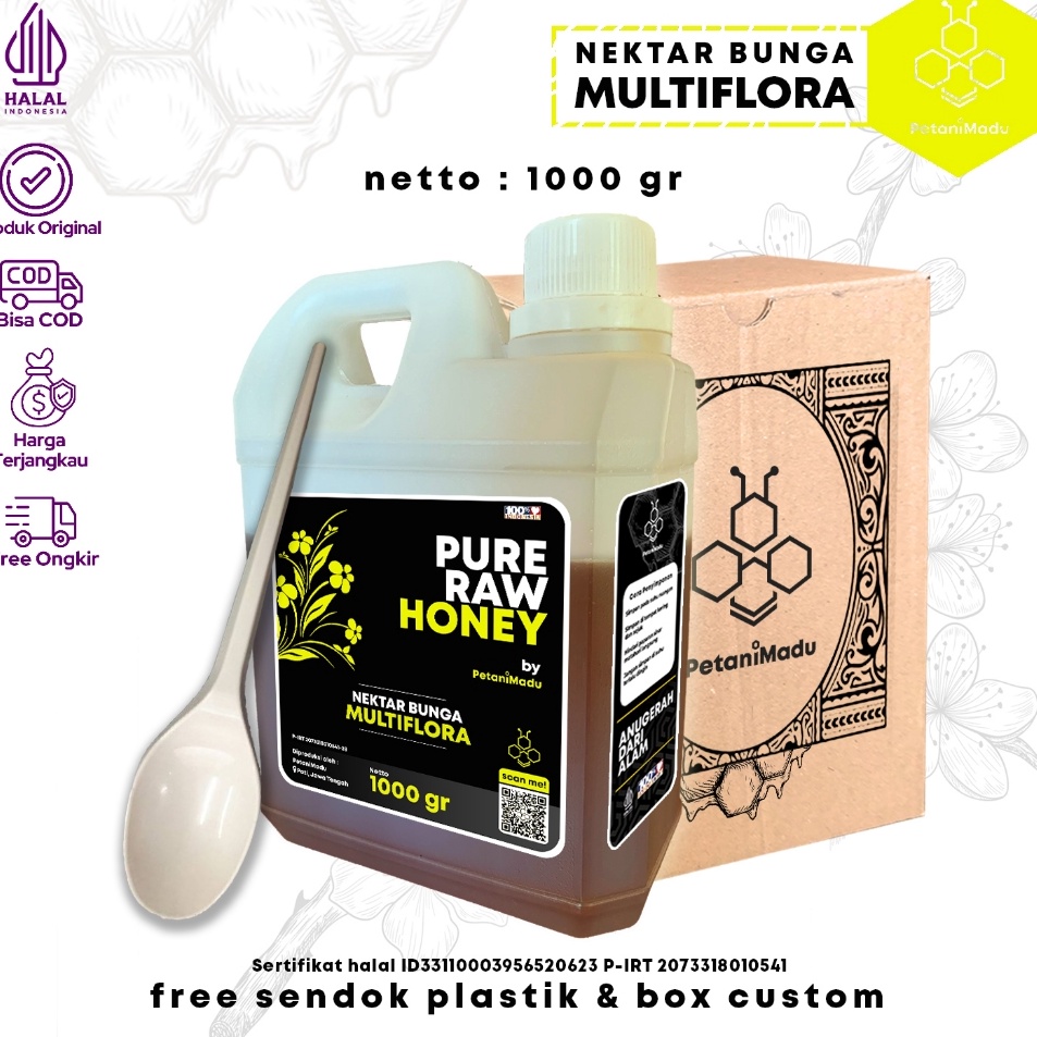 

Sale plus Madu Asli 1 Madu Murni Nektar Multiflora 1 Kg Pure Natural Raw Honey