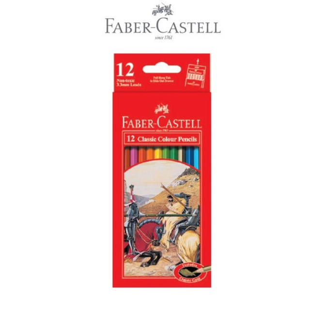 

ART J18A FABER CASTELL 12 CLASSIC COLOUR PENCILS PENSIL WARNA FABER CASTELL 12 WARNA