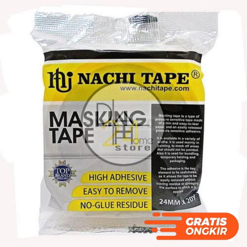 

Isolasi Kertas, masking tape 24mm 20 yards