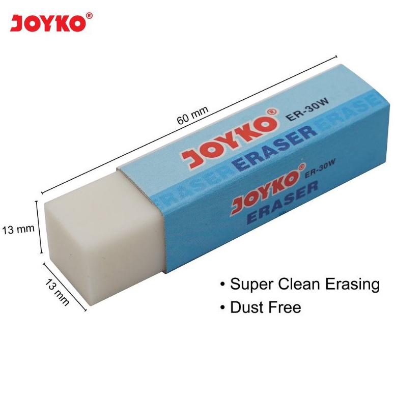 

KODE X3N4 Penghapus Joyko Tanggung Putih Er3 W 1pak3pcs