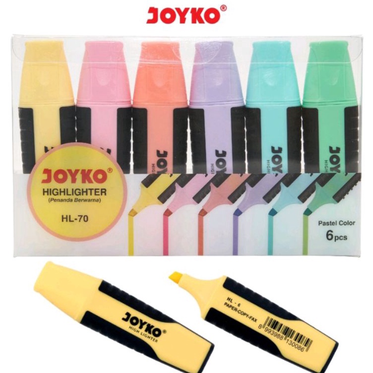 

ART L1J 1 Set isi 6 Warna GROSIR Highlighter Joyko HL7 Highlihter Penanda Warna Joyko HL7 Joyko HL 7