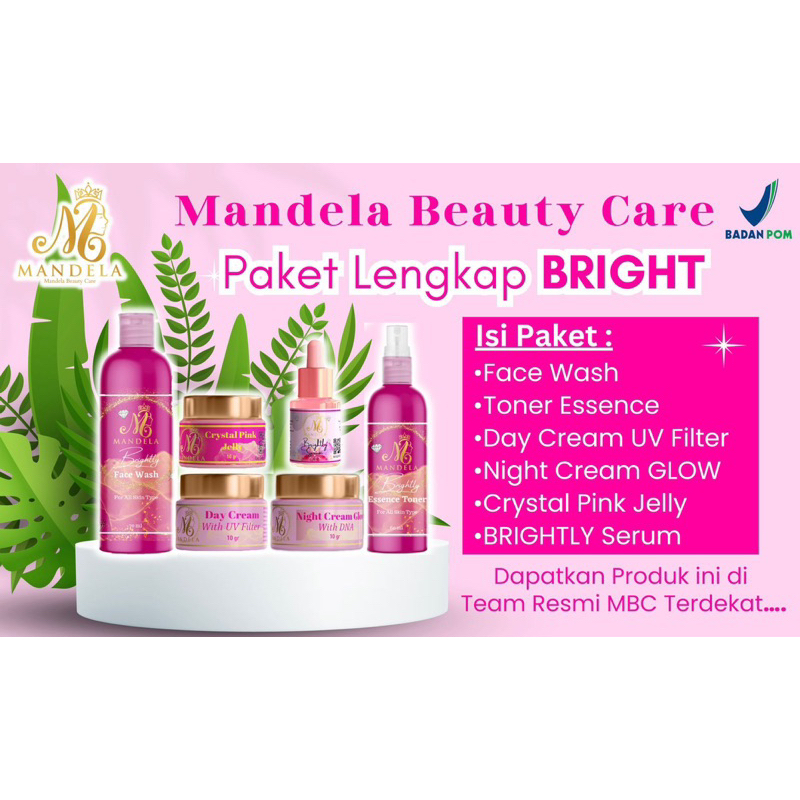 MANDELA BEAUTY CARE PAKET LENGKAP MBC GLOW