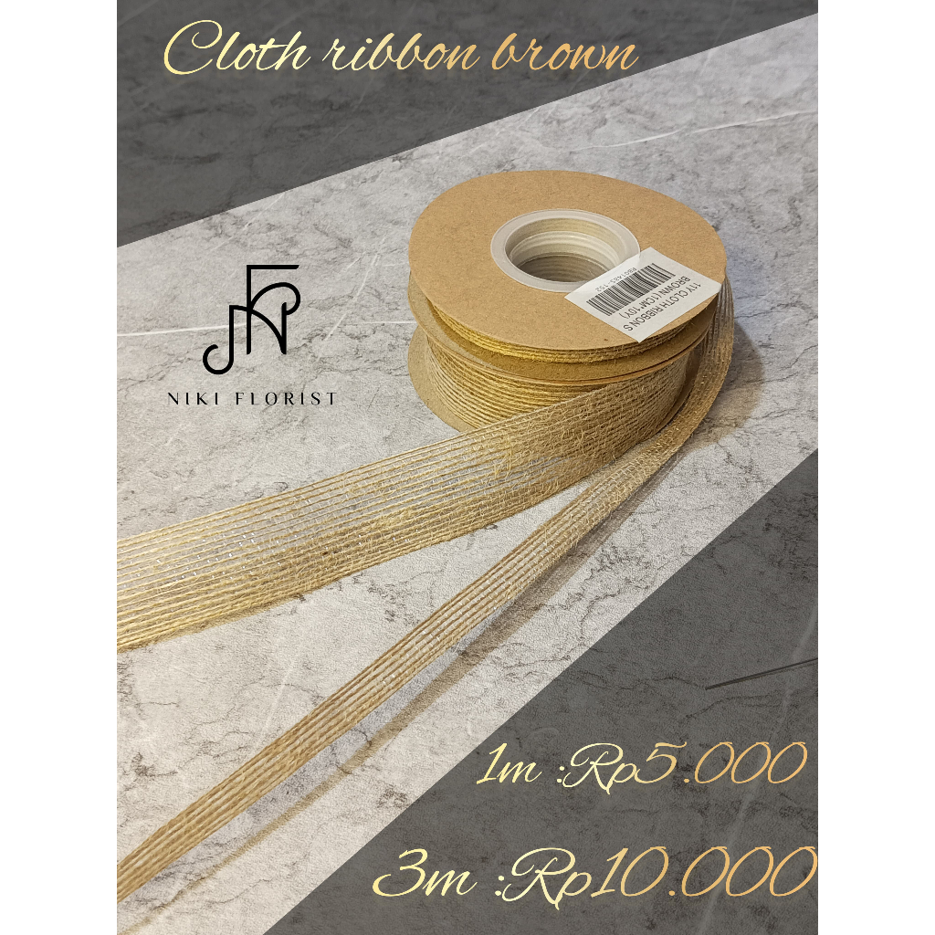 

Pita Cloth Ribbon Brown / Pita Kembang