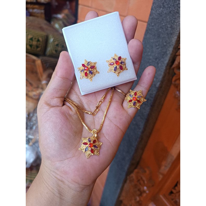 set kalung alpaka bentuk bintang
