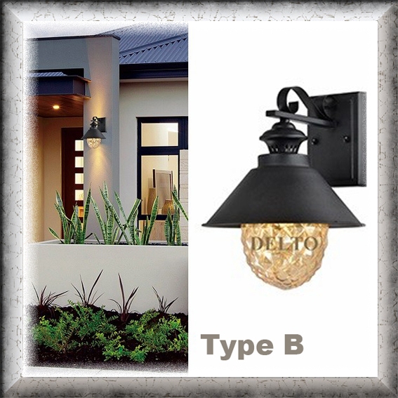 Lampu hias pagar taman outdoor waterproof vintage industrial retro classic modern minimalis elegan l