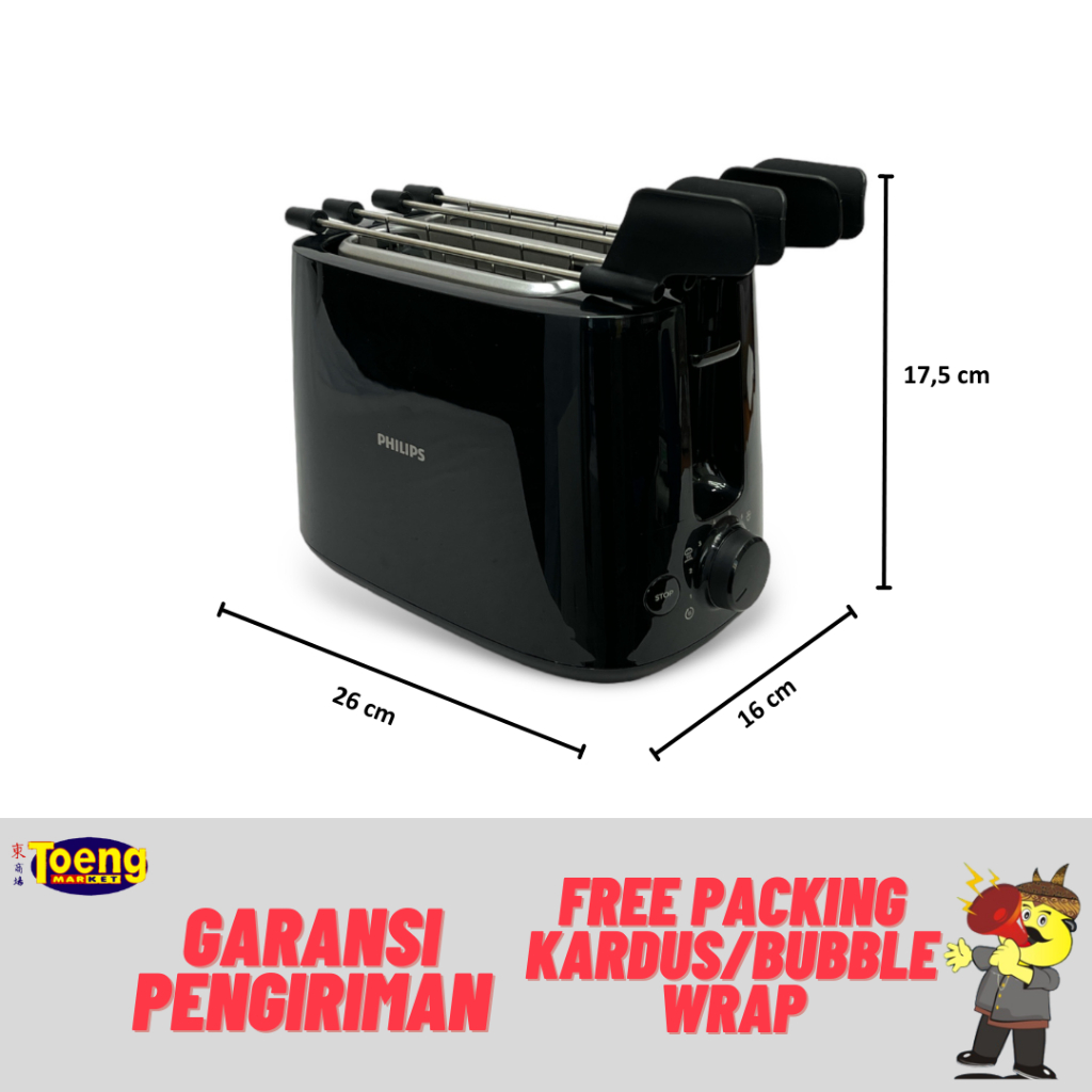 DAILY TOASTER HD-2583/90 PHILIPS / TOASTER / PAMANGGANG ROTI PHILIPS