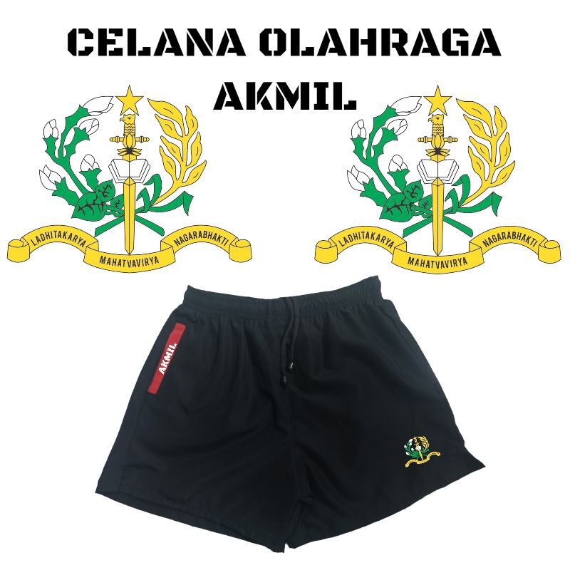 Celana olahraga Akmil / celana running TNI Akmil / celana olahraga pria Akmil / celana pendek pria