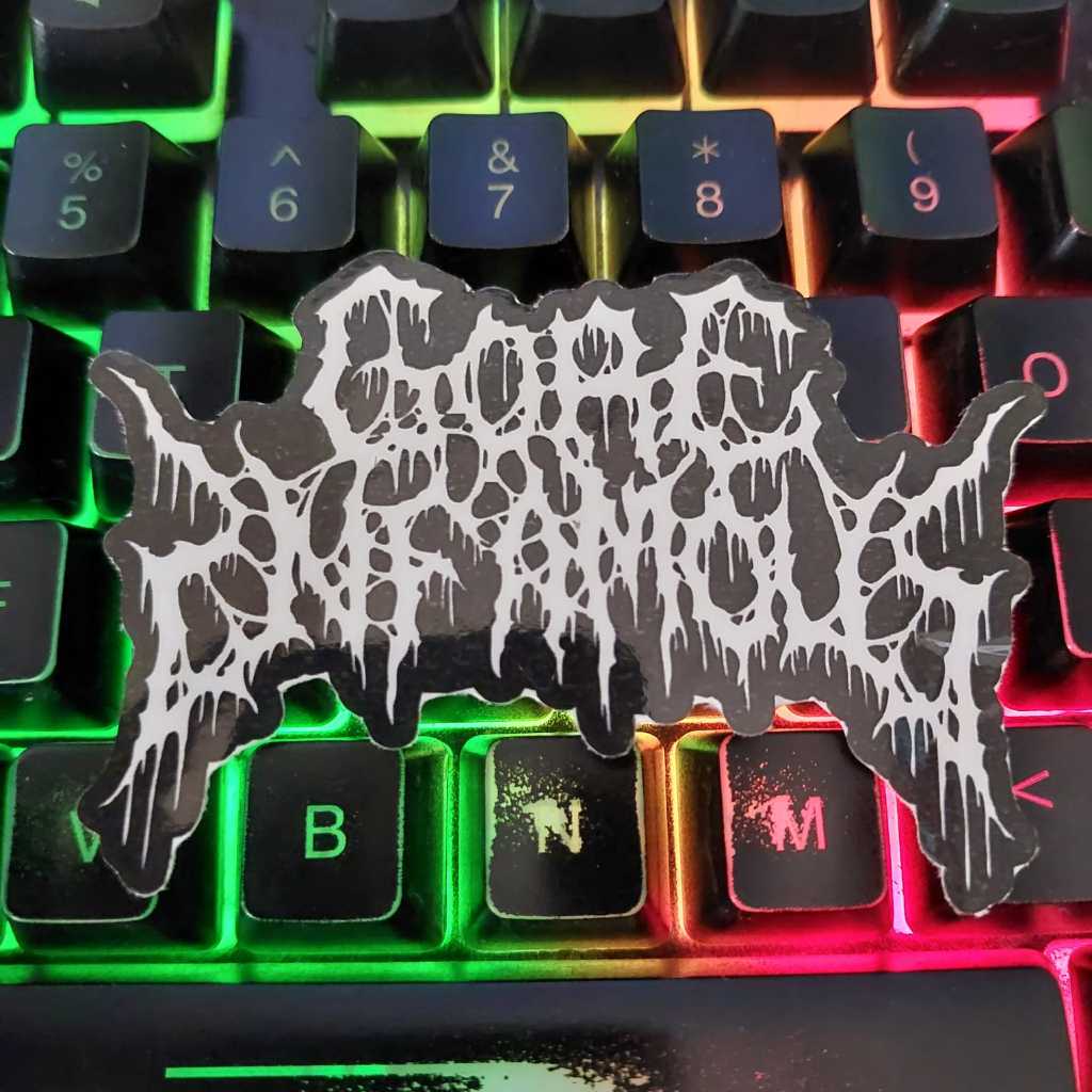 STIKER GORE INFAMOUS - STIKER MUSIK BAND METAL INDONESIA - DEATH METAL VINYL ANTI AIR