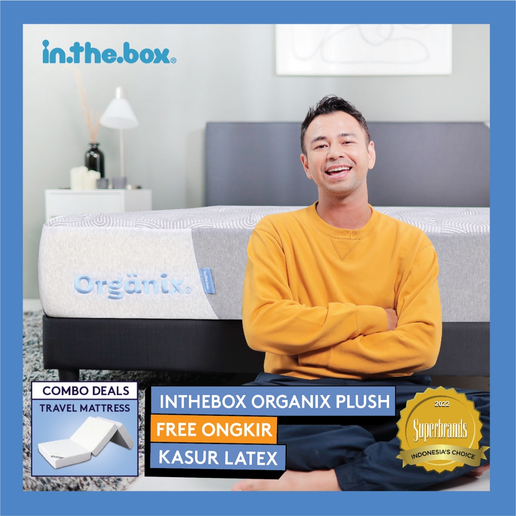 INTHEBOX - Bundle Kasur Latex Organix Plush + Travel mattress - Ukuran kasur 90x200, 100x200, 120x20