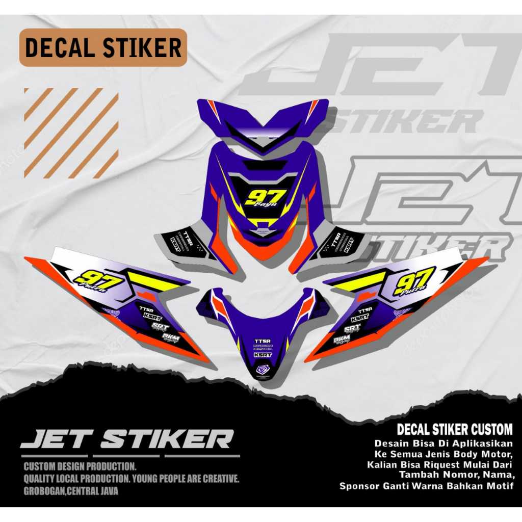 Decal Striping Stiker Full Body Beat Karbu Old Custom Riquest Terbaru Keren Bagus 2024