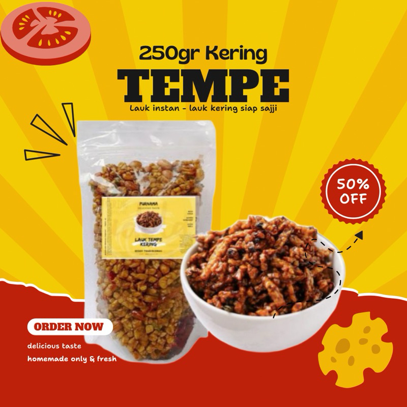 

Orek Tempe 200gr l sambal goreng tempe kering l lauk kering Tempe instan siap saji abon tempe