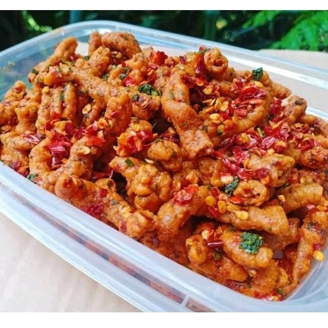 

Usus Crispy PREMIUM 1kg, usus krispi pedas, usus krispi original daun jeruk kiloan