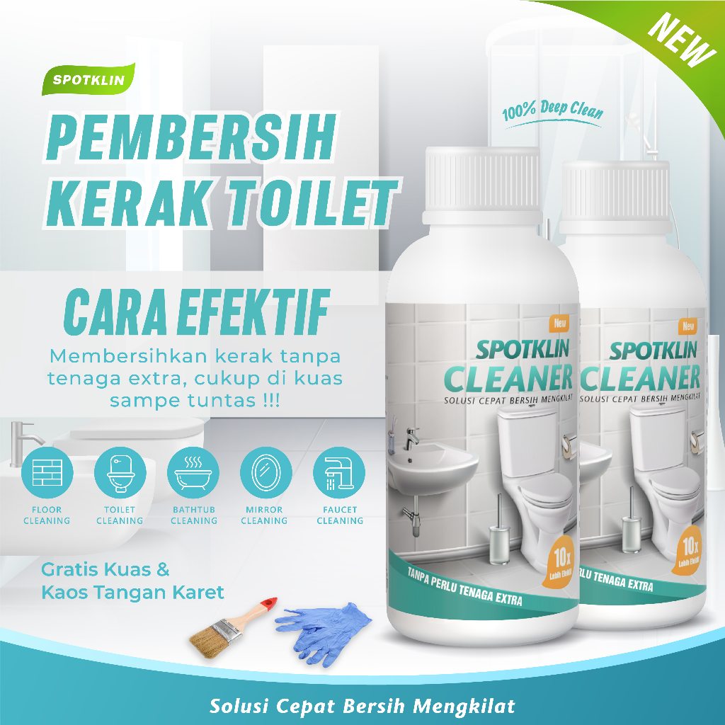 	 Toilet Cleaner Pembersih Kerak Kamar Mandi Paling Ampuh WC Kloset Keramik Lantai Shower Kran Stainless Noda Membandel Cairan Ajaib Porselen 5X Lebih Kuat Serbaguna Viral Terlaris Tanpa Merusak Kemasan 500 ML	