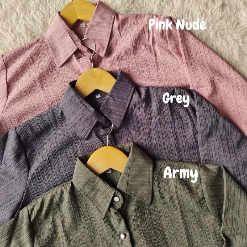 Atasan Kemeja Wanita Lady Crush Shirt Basic Lady Crush Oversize Kemeja Polos Lady Crush Lengan Panja