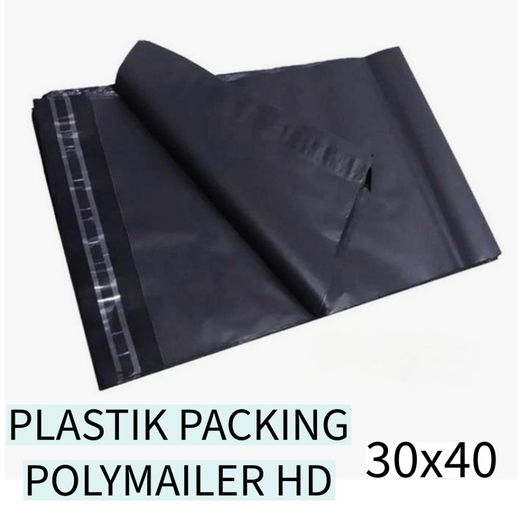 

Plastik Polymailer Hitam UK 30x40 / Plastik Packing Olshop dilengkapi Perekat UK 30x40 / Bungkus Plastik Packing Online Lem / Polymailer Hitam HD Ekonomis