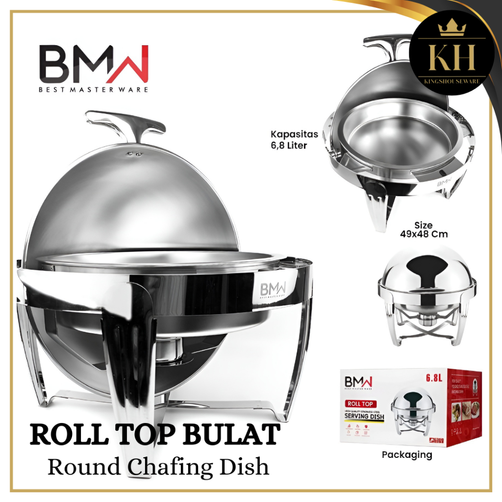 Roll Top Stainless Steel 6 Liter - Roll Top Prasmanan