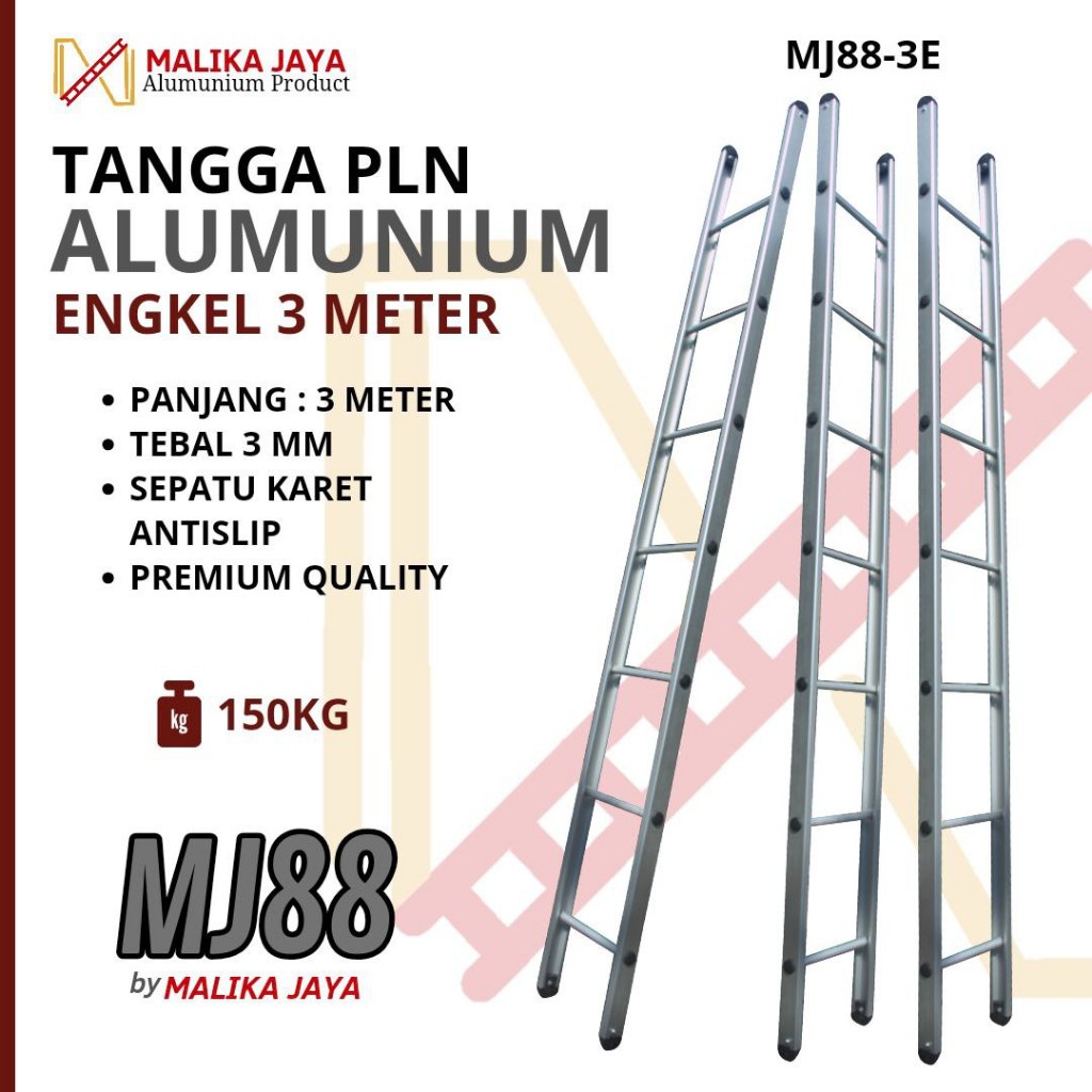 Tangga PLN Alumunium Engkel / Single