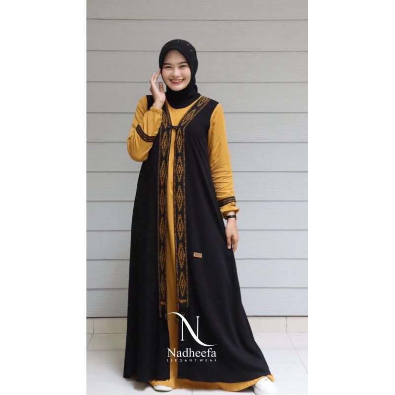 GAMIS NDF KUNING ROMPI HITAM