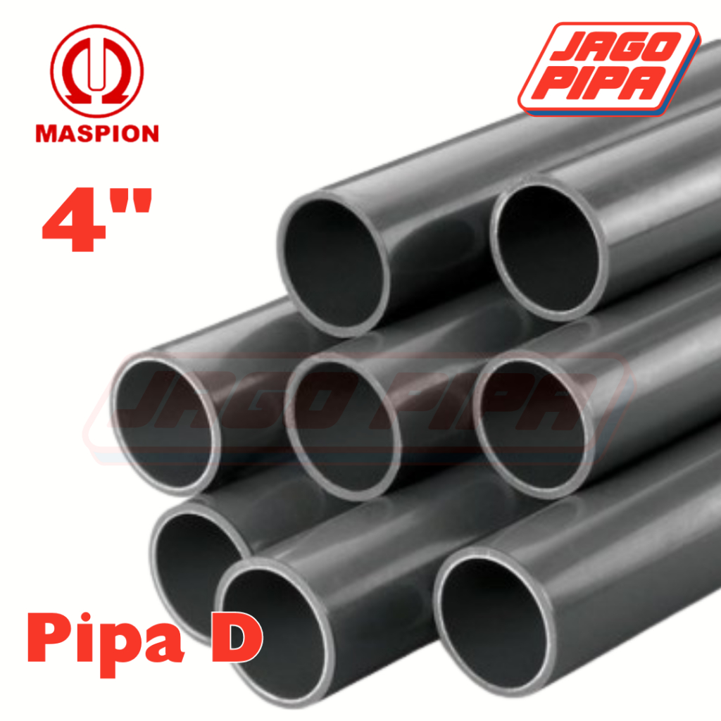 Maspion Abu Pipa D 4 Inch PVC 4 Meter Paralon 4" ABU