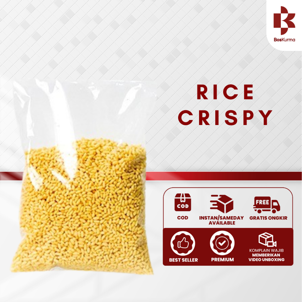 

Rice Crispy 1 Kg Original | Rice Krispi Kuning | Beras Crispy Lonjong Sereal Sehat