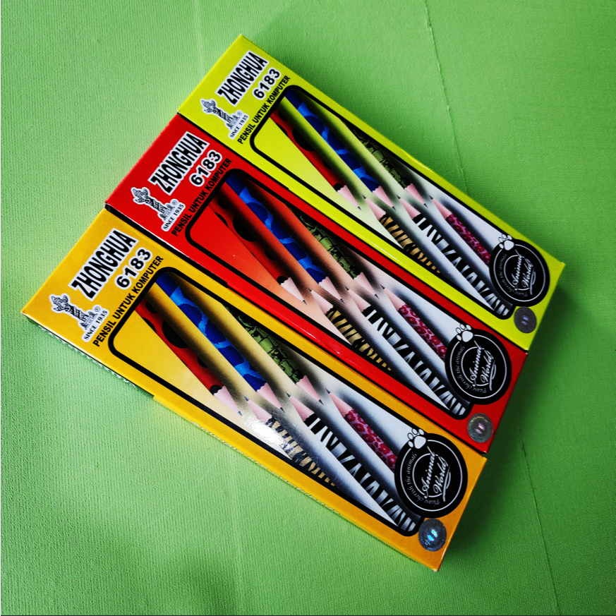 

PENSIL 2B IMPORT ZHONGHUA 6183 MOTIF ANIMAL PENSIL UNTUK KOMPUTER ISI 12PCS
