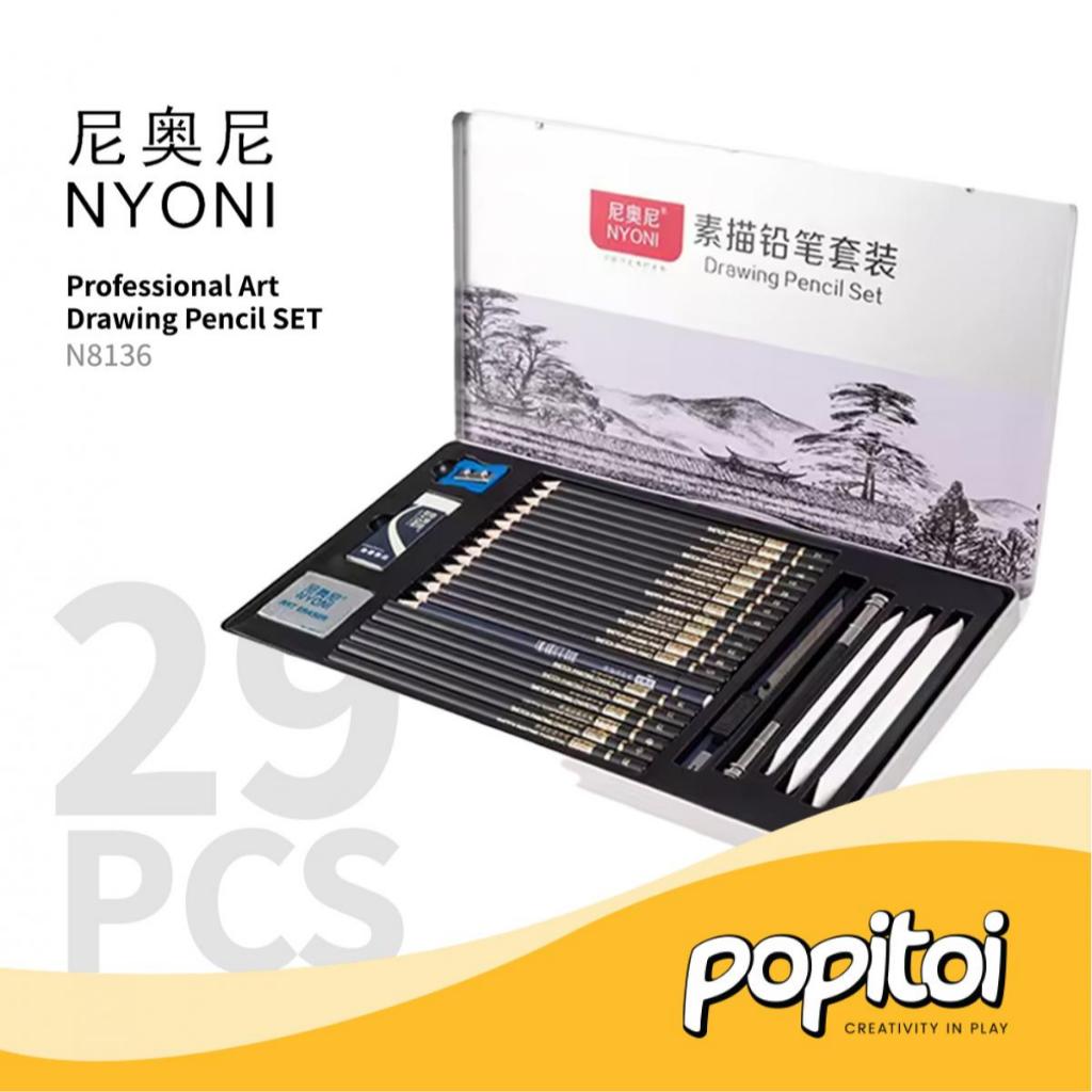 

NYONI N8136 Drawing Pencil (SET of 29) Pensil Gambar Sketsa Sketch