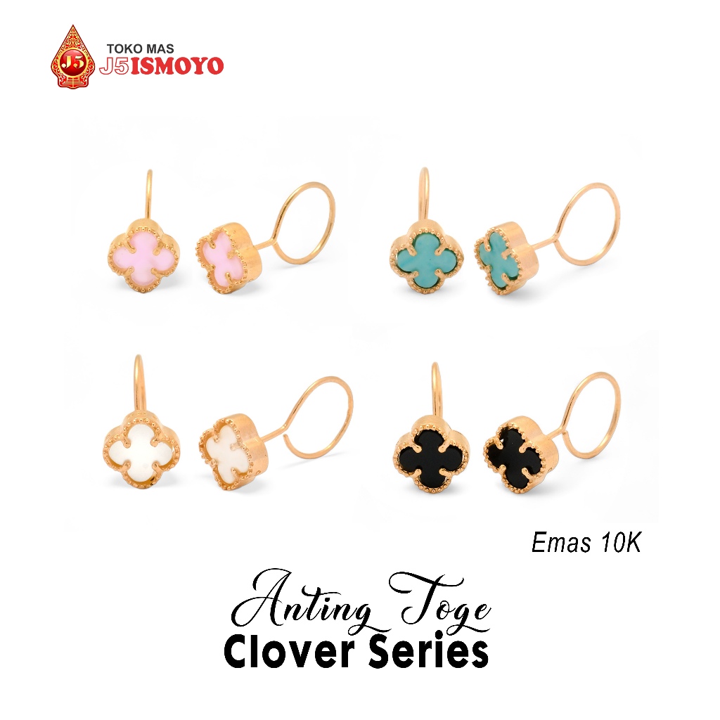 Anting Emas10 Karat Toge Clover (TM) J5 Ismoyo