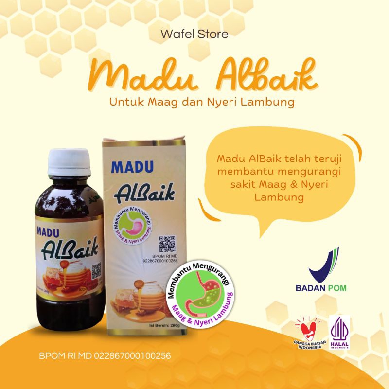 

Madu Maag Albaik Menyembuhkan Sakit Maag Akut 280 Gram